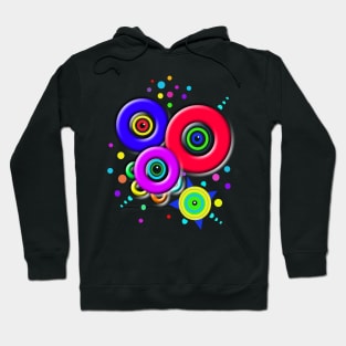 Circles and Rings that Pop with Color (includes cute sticker set) Hoodie